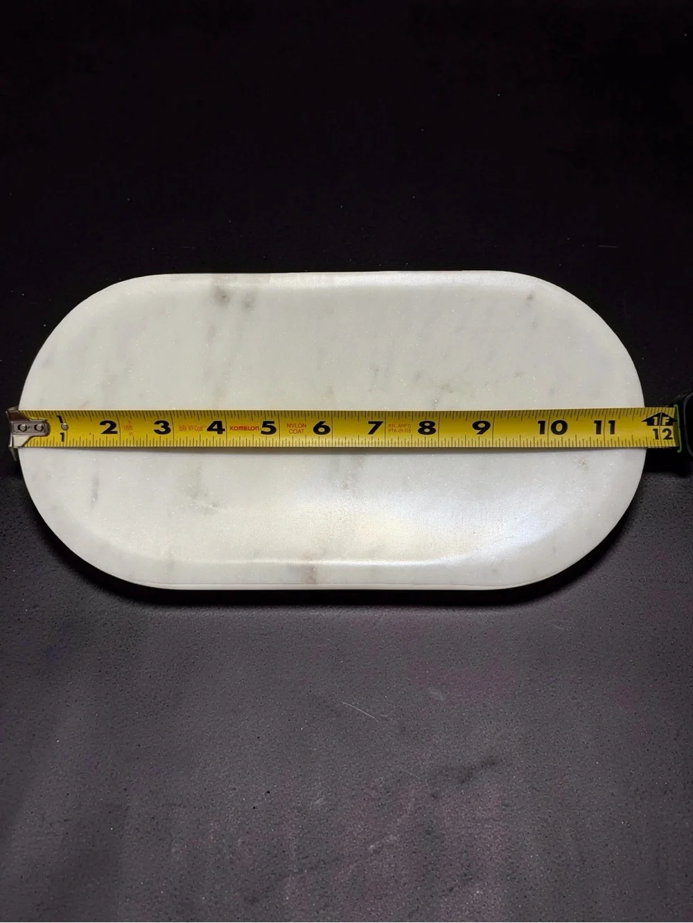 H&M White Marble Vanity Tray Soap Dish Jewelry Tray Bathroom Decor
